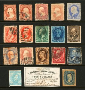 #10A - #216 1851-1888 Early 3c Classics, F Grill, Large Banknotes & CSA Items