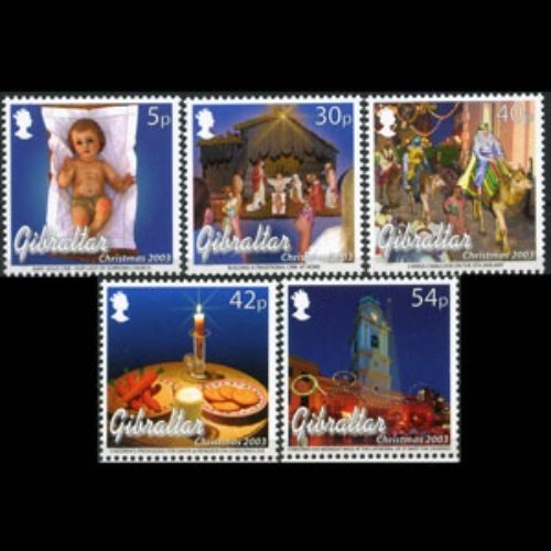 GIBRALTAR 2003 - Scott# 954-8 Christmas Set of 5 NH