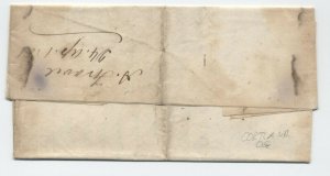 1851 Michigan City IN 2 cent drop rate stampless letter [5252.25]