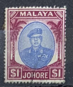 JOHORE 1949 $1 SG145  USED