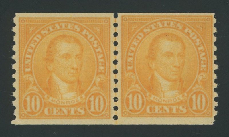 USA 603 - 10 cent Monroe Joint Line coil pair - Fine Mint never hinged