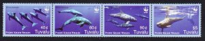 Tuvalu WWF Pygmy Killer Whale Strip of 4v 2006 MNH SC#1022a-d SG#1224-1227