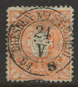 Saxony #16a Arms Embossed 1863 VFU CV?