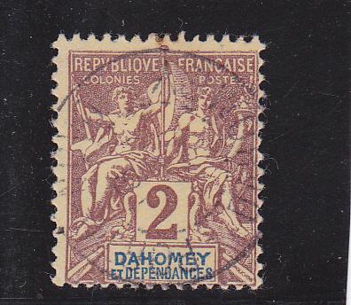 Dahomey  Scott#  2  Used