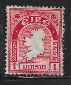 Ireland 107: 1d Map of Ireland, used, F-VF