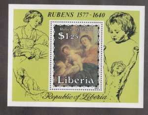 Liberia # 998, Rubens Painting, Souvenir Sheet, Mint NH, 1/2 Cat
