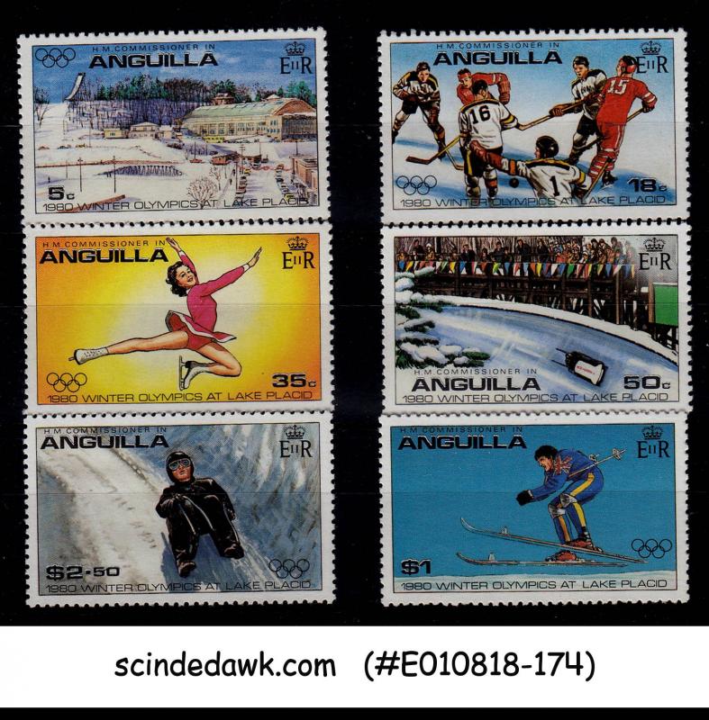 ANGUILLA - 1980 WINTER OLYMPIC 6V SET MNH