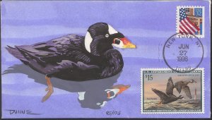 Colorano (Tom Dunne) Hand Painted FDC for the Federal 1996 Duck Stamp
