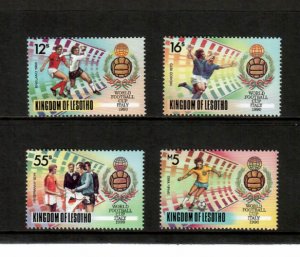 Lesotho 1989 - World Cup Football Soccer - Set of 4 Stamps - Scott #750-3 - MNH