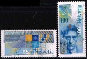 Switzerland 2007,Sc.#1264-5  used  Centenary of the National Bank