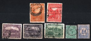 AUSTRALIA/TASMANIA 1870-1908 SET OF 7 STAMPS USED/HINGED