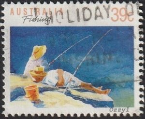 Australia #1109 1989 39c  Sport Series 1-Fishing  USED-Fine-NH. 