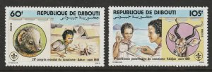DJIBOUTI #533-34 SCOUTING MNH