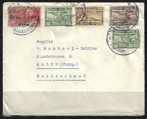 THAILAND 1934 FIRST THREE AIR MAILS C1 C3 Sc 228 TIED ON COMMERCIAL COVER LARGE