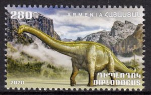 ARMENIA 2020 PREHISTORIC ANIMALS ANIMAUX PRÉHISTORIQUES DIPLODOCUS