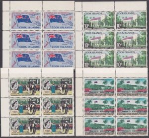 COOK IS 1965 Self Govt set blocks of 6 MNH.................................A5189