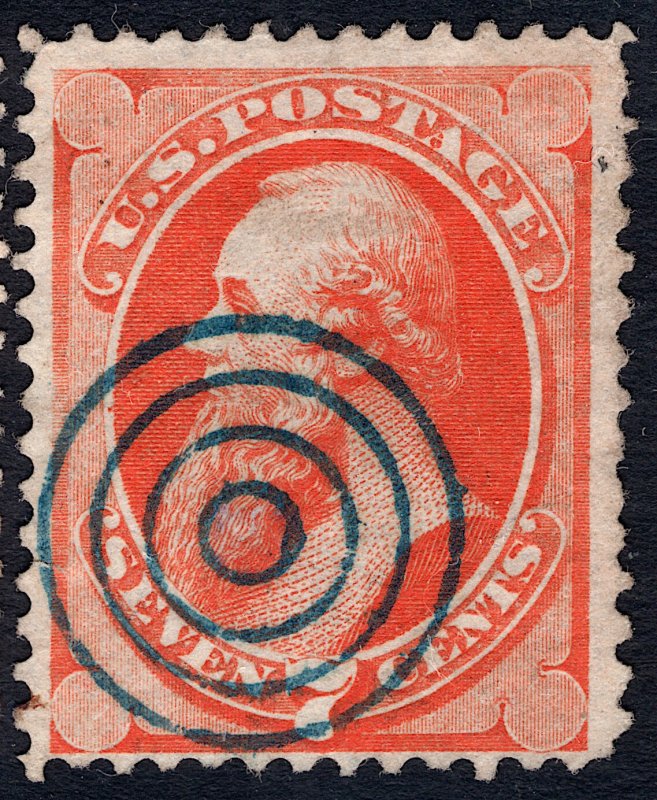 Scott 160, Blue Target Fancy Cancel