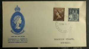 1953 Rarotonga Cook Island First Day Cover QE II Queen Elizabeth coronation FDC