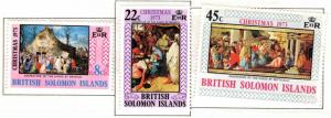 British Solomon Islands Scott 261-263 Christmas 1973 set