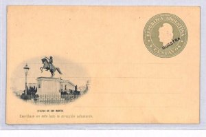 ARGENTINA Illustrated Postal Stationery Card 4c *MUESTRA* SPECIMEN Statue YU171