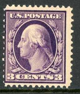 USA 1908 Washington 3¢ Violet Perf 12 DL Wmk Scott #333 MNH Q102