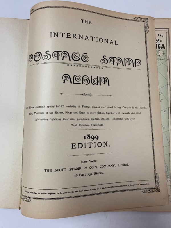 SCOTT INTERNATIONAL POSTAGE STAMP ALBUM 1899 EDITION – 418632