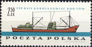 POLOGNE / POLAND - 1961 - 2.50Zl. Coaster Ship Mi.1240 - Mint**