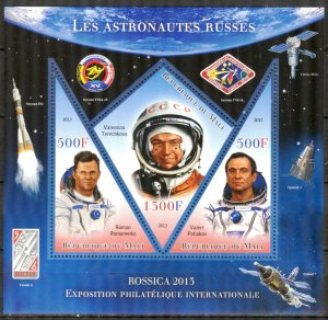 Mali 2013 Space Rossica -2013 Russian Astronauts XXXIX Sheet MNH