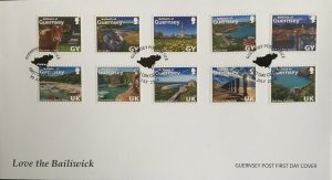 GUERNSEY FDC 2014 “LOVE THE BAILIWICK’ SCENERY