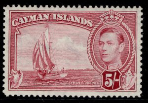 CAYMAN ISLANDS GVI SG125, 5s carmine Lake, M MINT. Cat £42.