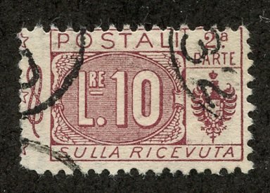 Italy, Scott #Q16, Used half