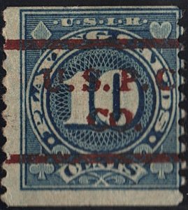 SC#RF20 10¢ Playing Card Stamp: Precancelled U.S.P.C.Co. (1926) Used