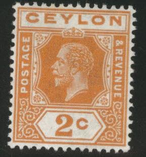 CEYLON Scott  201 KGV MH* 1912