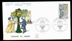 France 1978 Stamp Day FDC