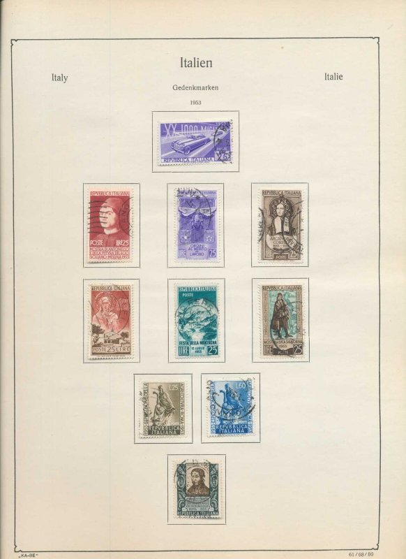 Italy 1945/55 Parcel Airs Used on Pages (Apx 130 Items) (DW708 