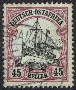 GERMAN EAST AFRICA 1905 YACHT 45H WMK LOZENGES USED