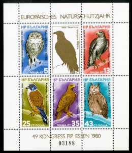 Bulgaria Stamps # 2705 MNH Bird Sheet Scott Value $40.00