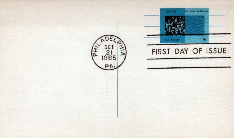 US First Day Cover Postcard October 21, 1965 Philadelphia PA Cancel Scott #UX53