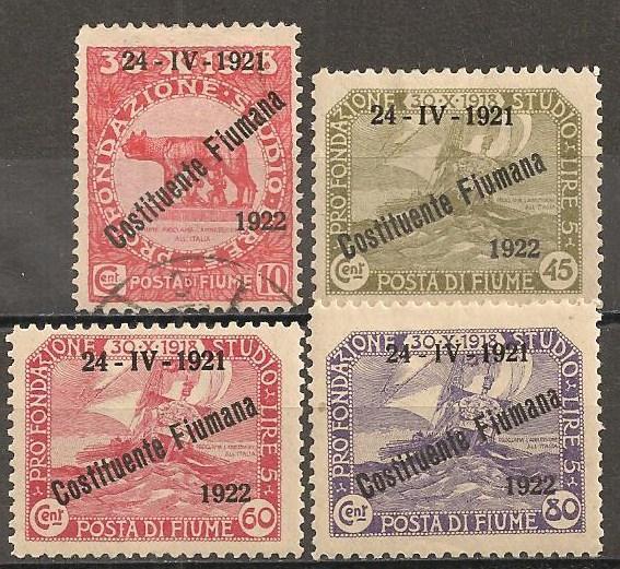 Fiume #162, 165-7 F-VF CV $16.00 (MM13)