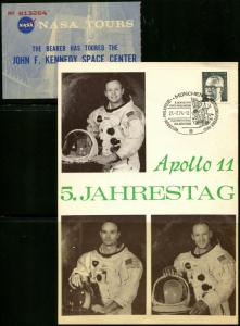 APOLLO Space Flights Moon Landing Stamps Postage Cover GUINEA Poland Germany