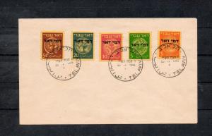 Israel Scott #J1-5 First Postage Dues Complete Set on Cover!!