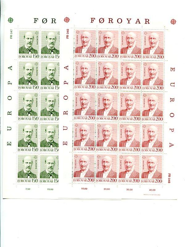 Faroe Islands 1980  mini sheets . Mint   VF NH