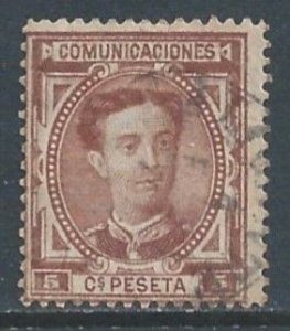 Spain #222 Used 5c King Alfonso XII