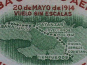 ​CUBA 1956-AIRMAIL SC#C117 VERY OLD-35TH ANNIVERSARY JAIME GONZALEZ CROCIER