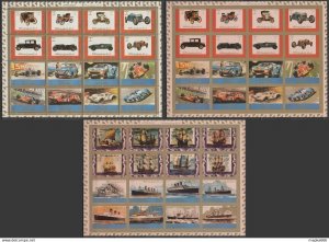 Imperf,Perf 1973 Ajman Transport Cars Ships Michel 40 Euro 3Sh ** Ar147