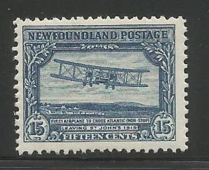 NEWFOUNDLAND 170 MINT HINGED TRANSATLANTIC FLIGHT