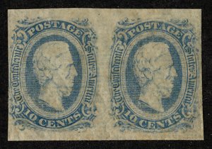 US #CONFEDERATE US #11 VF/XF mint, PAIR,  four nice margins,  usual dry gum, ...