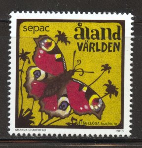 Åland Islands Scott 348 MNHOG - 2013 Inachis Io (Butterfly) - SCV $3.00