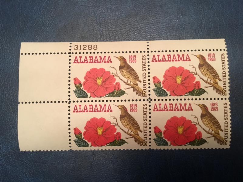 US #1375 Alabama Plate Block  XF NH