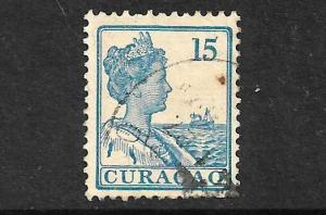 CURACAO 1915-33 15c BLUE FU  SC 63